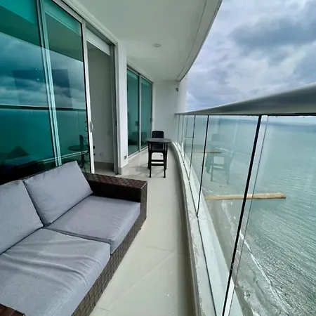 1Pe-Al Apartamento De 1 Alcoba Frente Al Mar Con Aire Acondicionado, Piscina Y Wifi